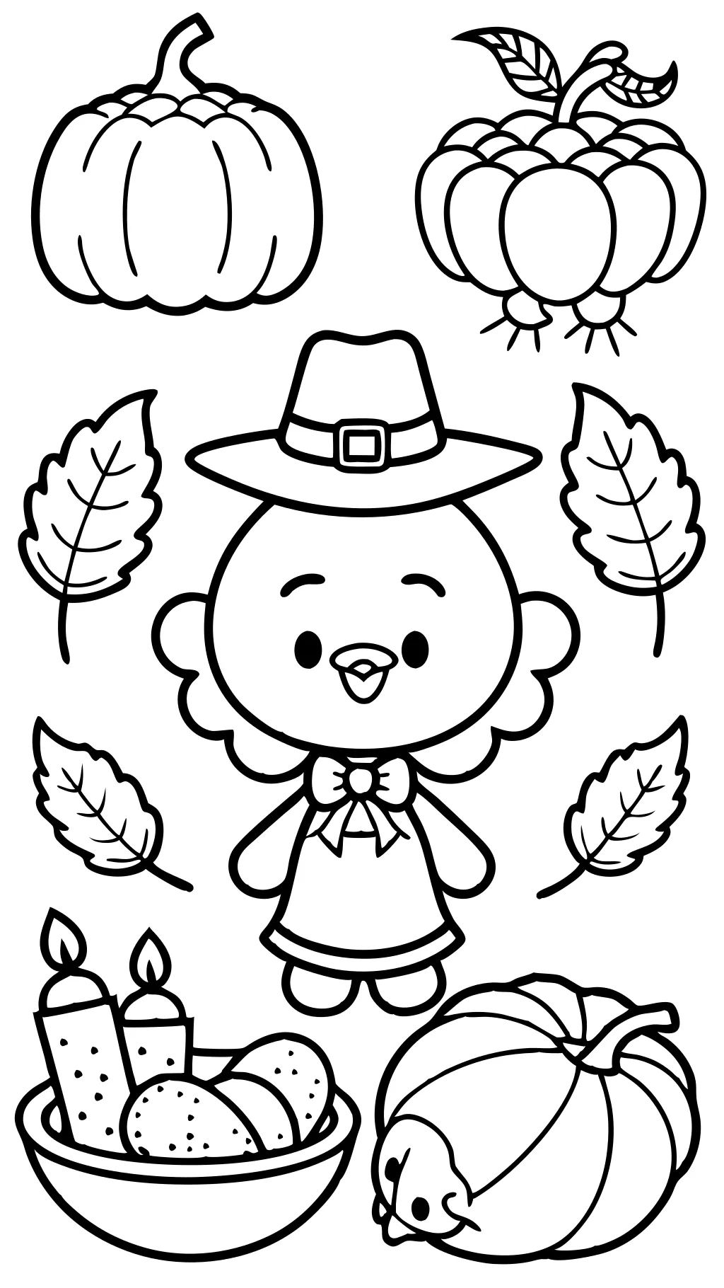 coloriages de Thanksgiving pour enfants imprimables